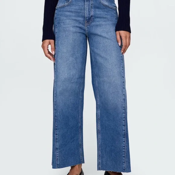 Gap High Rise Stride Wide-Leg Ankle Jeans Size 26/2R - Picture 5 of 10